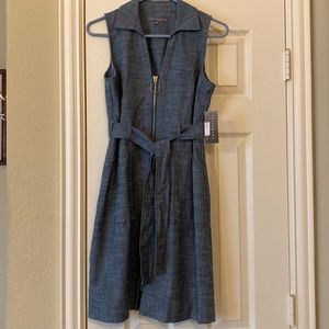 NWT Sharagano Petite chambray dress sz 6P